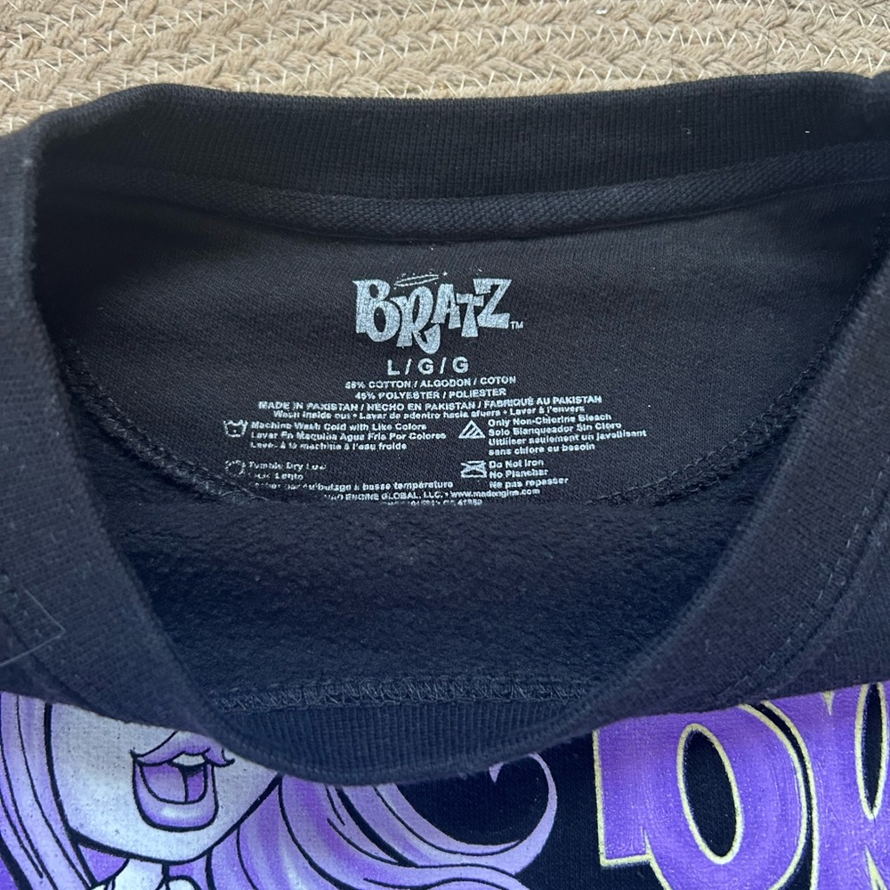 Y2K Bratz Black Sweatshirt with Purple Graphics - Picture 4 of 4